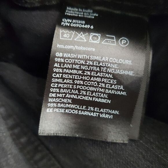 H&M Black Skinny Fit Distressed Jeans 29×32 - Picture 5 of 7